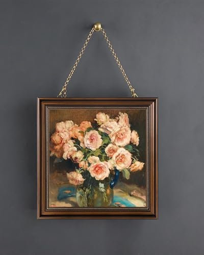 Elitix Binario per Quadri Sistema di Sospensione in Ottone per Quadri da Parete per Gallerie d'Arte, Binario per Espositori con Tacche Francesi E Filo da 99 Cm, Binario per Opere d'Arte