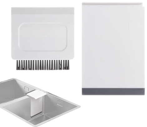 Sink Squeegee Tool, 2-in-1 Counter Brush, 4,72 x 3,14 Zoll Dishwasher Safe Scraper, Multi Purpose Cleaning Zubehör für Glas, Tiles, Spiegel, Shower Door, Lager, Tablet, Haushaltsteil