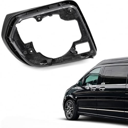 Callume Spiegelrahmen Links Kompatibel mit Mercedes Vito V-Klasse W447 | Fahrerseite, schwarz; Vergleichsnummern: A4478101500, A44781015009051, 4478101500; bitte Form vor dem Kauf vergleichen.