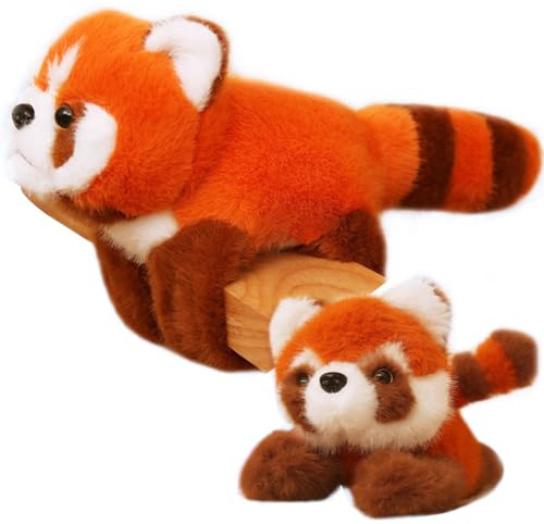 MEZHEN Waschbär Schnapparmband Kinder Bär Plüschtier Schnapparmbänder Bär Kuscheltier Snap Armband Plüschtier Klatscharmband Mitbringsel Kindergeburtstag Geburtstag Weihnachten