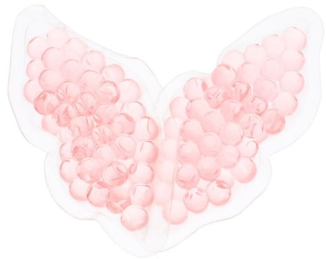 Gogogmee 2 Stück Wiederverwendbare Kühl und Wärmekompressen für Lippen aus Tpu Elastisch und Tragbar für Zuhause und Reisen Rosa Gel Pads zur Entspannung und Pflege
