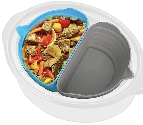 Fictory Silicone Slow Cooker Liner, Red Slow Cooker Insert, Easy Clean Divider for 6 QT Crock Pots, Reusable & Dishwasher Safe, Multi-Dish Cooking Solution