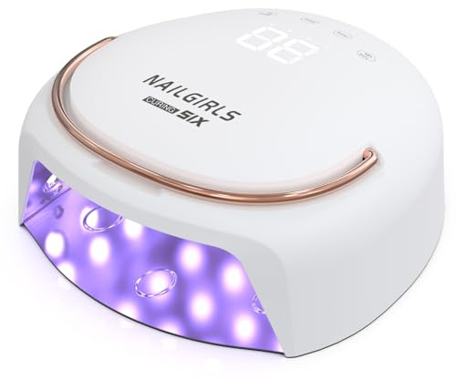 NAILGIRLS Professional UV Nail Lamp, Big Cavity Design for Long Nails, 42 LED 60W Fast Curing Light with Infrared Sensor for Salon Gel and Acrylic Polish,Plug in