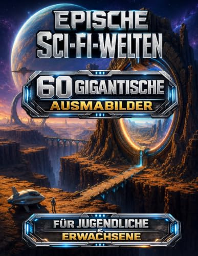 EPISCHE SCI-FI-WELTEN: 60 gigantische Ausmalbilder für Jugendliche & Erwachsene