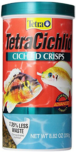 Tetra Cichlid Crisps, Nutritionally Balanced Fish Food for All Top and Mid-Water Cichlids, 8.82 oz