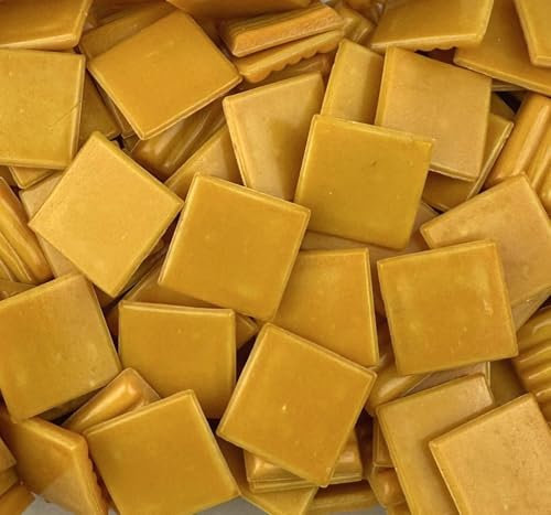 75 Pack Mottled Sun Yellow/Orange 20mm Vitreous Mosaic Tiles