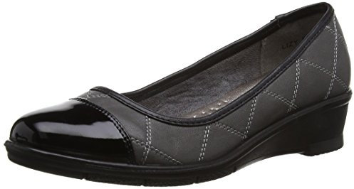 Lunar Nancy Quilted Pump 8 Grey