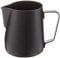 Rhinowares Stealth Black Milk Pitcher 360ml/12oz - Stainless Steel Milk Frothing Jug & Measuring Cup | Use with Your Coffee Machine or Frother for a Cappuccino, Latte or Flat White