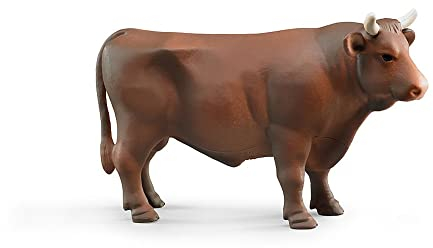 bruder 02309 - Toro, marrone, toro, vitello, bovino, animale, fattoria, agricoltura, figura giocattolo