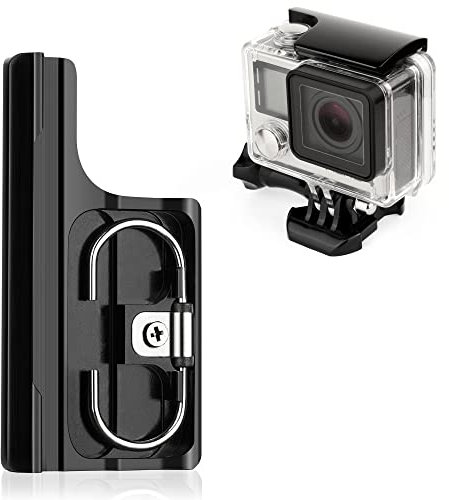 SOONSUN Loquet de rechange en aluminium pour caméra GoPro Hero 4 Hero 3+ Hero 4 Boîtier squelette étanche Noir