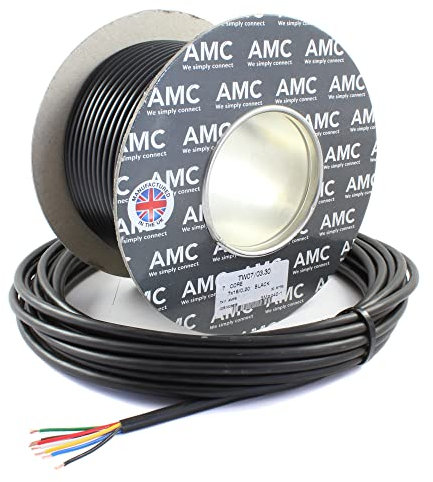 Cavo a 7 nuclei da 12 V 24 V, filo sottile da parete x 11 AMP per rimorchio/roulotte a LED (5 m).