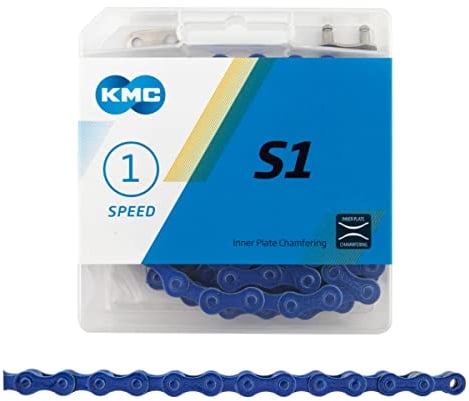 KMC Unisex S1 x 112 l, Dunkelblau, Singlespeed, Silber, E1