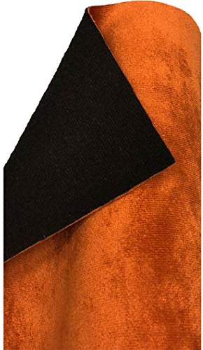 A-Express Samtstoff Faux Wildleder Stoff Dekostoff Kostümstoff Modestoff Stoff zum Nähen und Dekorieren Samt Material Meterware - Orange 1 Meter 100cm x 145cm