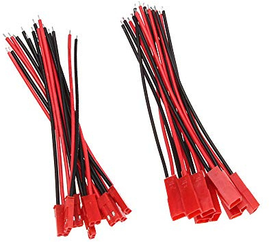 LINSYRC 20 Paar 2-poliger JST SYP Stecker Männlich und Buchse Adapter mit 10cm 22AWG Silikonkabel