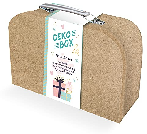 Trötsch Mini Koffer zum Selbstgestalten Dekobox: Pappkoffer Reisekoffer Kinder Spielkoffer Geschenkkoffer