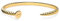 MEVECCO Bracelet manchette plaqué or 18 carats fait à la main avec initiale en forme de clou - Bracelet délicat pour femme - Cadeau en métal et oxyde de zirconium, Zircone cubique, Oxyde de zirconium