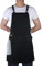 Small snail Delantal de Chef con Bolsillos Espalda Cruzada Correas Ajustables Diseñado Delantales de Trabajo en Hostelería Hombre y Mujer para Restaurante Horneado Baberos Cocina Negro Poliéster