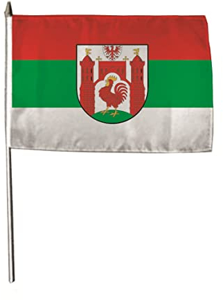 U24 Flagge Fahne Stockflagge Frankfurt an der Oder 30 x 45 cm Stockfahne 3er Pack