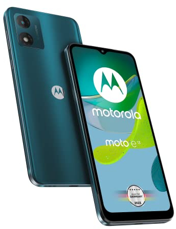 Motorola Moto e13 Smartphone (6,52'-HD+-Display, 13-MP-Kamera, 2/64 GB, 5000 mAh, Android 13), Aurora Green