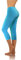 sesto senso Damen Leggings Türkis 3/4 Capri Baumwolle Mädchen Fitnesshose Sporthose Bunte Yoga S Turquoise