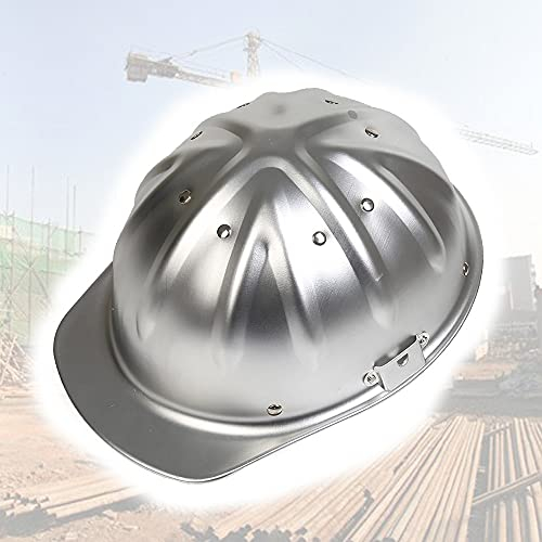 Schutzhelm, Aluminiumhelm, Arbeitshelm, Verstellbarer Schutzhelm, Bauhelm, Aluminium, hart. Das Oberteil ist sicherer und effektiver, um Durchstiche zu verhindern