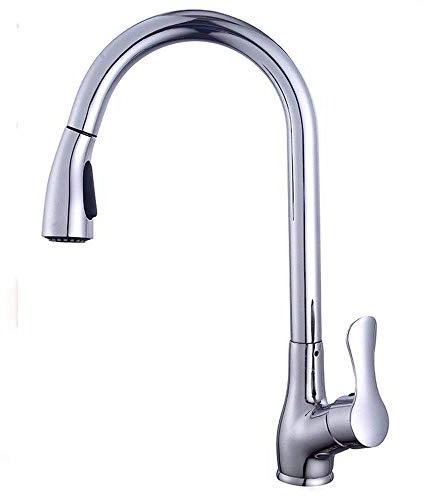 ANIFM Mitigeur d'évier de Cuisine, mitigeur, Robinet de Cuisine Rotatif Multifonctions mitigeur de Cuisine Extensible avec douchette extractible à Double Purge Robinet d'évier pivotant à 360 °