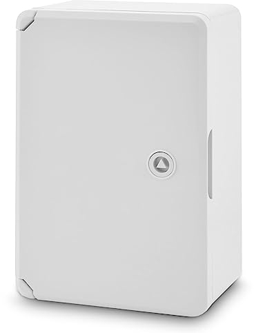 Ralertreik Armoire de distribution murale avec plaque de montage galvanisée, boîte industrielle de contrôle vide en plastique ABS avec porte protection IP65 (MD9001)