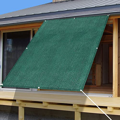 Sonnensegel 3.6 x 4.5 m Sonnenschutz Windschutz HDPE Sonnenschutz Balkon Whirlpool Schutz mit Ösen und Kordel für Balkon Garten Terrasse, Grün