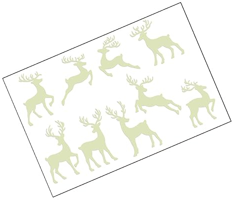 STOBOK Fluoreszierender Pvc Weihnachts Elch Aufkleber Selbstklebend Für Fenster Wand Leuchtend Festliche Winterdeko