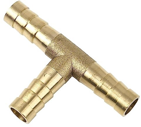 Raccord cannelé en laiton 3 voies pour tuyau de carburant, air, eau, gaz, huile, 8 mm