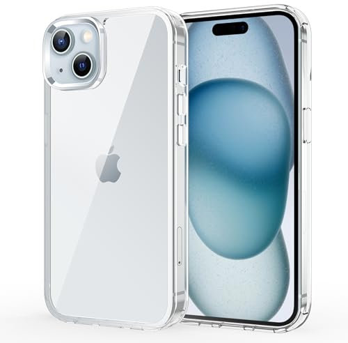 iCatchy for iPhone 15 Case 6.1-Inch, Shockproof Bumper Phone Cover, Anti-Yellowing Clear Back Compatible with iPhone 15 (Clear)