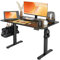 Claiks Schreibtisch Höhenverstellbar Elektrisch, Höhenverstellbarer Schreibtisch 120x60 cm, Standing Height Adjustable Desk, Schwarz Gestell/Schwarz Oberfläche