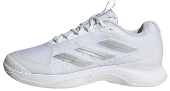 adidas Women's Avacourt 2 Tennis Shoes, Cloud White/Silver Metallic/Grey One, 5 UK
