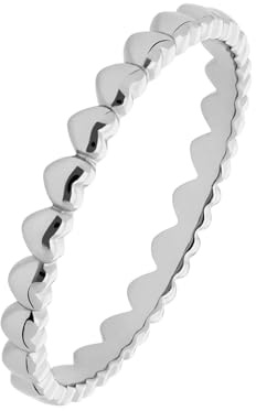 Lucardi - Damen - Ring mit Plattierung - 925 Silber - Keine Stein - Silberfarbig- 18/57 mm - Nickelfrei