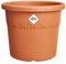 Elho Algarve Cilindro 30 - Macetero por Exterior - Jardineras - 100% Plástico Reciclado - Marrón/Terra