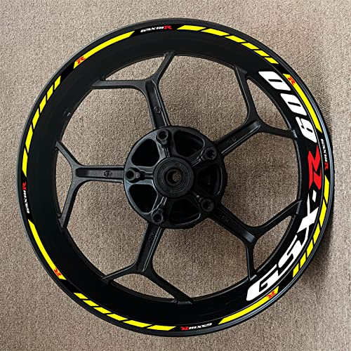 PuLaif Streifenaufkleber Motorrad Radnabe Felge Gsxr/600/R/600R Aufkleber Reflektierender Aufkleber Für Suzuki GSXR600 Gsx-r 600 (Color : F)