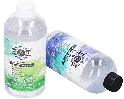 Colla in Resina Epossidica AB Adesivo Autolivellante per Colata Ad Ampia Applicazione per Rivestimento in Vetro, 948 Ml