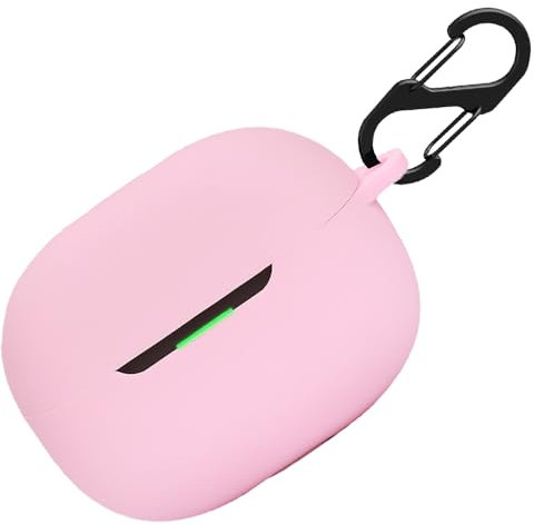 Funda de silicona para Xiaomi Redmi Buds 5 Pro, funda a prueba de golpes y funda protectora de piel para Xiaomi Redmi Buds 5 Pro con llavero (rosa)