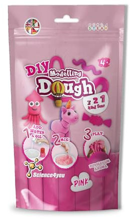 Science4you Kit de Pâte à Modeler pour Enfants 4+ Ans - Fabriquez Votre Propre Pâte à Modeler Rose Parfumée, Molle et Sèche, Kit de Artisanat, Jouet Créatif pour Garçons et Filles 4 5 6 7 8+ Ans