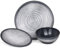 Camping Geschirr Set 1 Person 3-teilig | Melamin | Picknick Geschirrset | Campinggeschirr Stone Grey Design