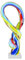 Glas Art Skulptur Loop - Mehrfarbig - Höhe 34cm - Glas - Schleifenform - Dekofigur - Dekoration