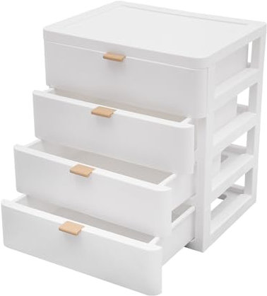 Schubladenbox Schreibtisch Organizer mit 4 Schubladen für Dokumente Bürobedarf Schreibwaren und Schreibtisch Accessoires