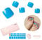 NAILOG Semi Cured Gel Nail Strips, Toe Nail Polish Strips with Glossy Gel Finishing | 32 Pieces Long Lasting Pedi Nail Wrap, Butterfly Blue