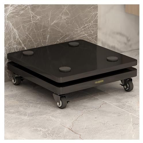 Support D'Isolation Pour Caisson De Basses Avec Clous En Cuivre Fixes - Plateforme Double Étage, Base Stabilisatrice Anti-Vibration,Home Cinéma Et Haut-Parleurs Standard(Black-A,WHEEL TYPE_25X30CM)