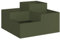 vidaXL Piantana da Giardino 100x100x48 cm Verde Oliva Acciaio