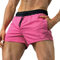 Generisch Short de jogging pour homme - Couleur unie - Léger - Fin - Séchage rapide - Pour l'été - Confortable - Pour les loisirs - Respirant, Rose, XXL