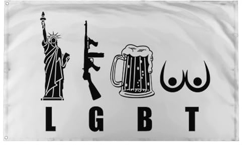 Bier dekoratives Banner - besonderes Design, rustikales Banner | Das charakteristische Bannerdesign, das die libert -Statue und andere starke symbolische Elemente umfasst, sehr kreatives, auffälliges