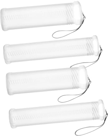 LOLIPPYY 4pcs Clear Extendable Plastic Paint Brush Storage Tubes Spiral Organizer for Watercolor Pens Drawing Tools Artist Supplies Portable Transparent Containers