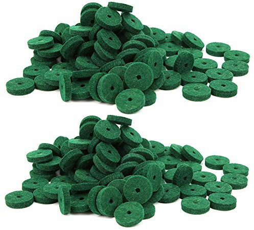 Baxnore Klavier Filz Pad reines Woll Grüne Runde Tastaturzubehör 180pcs Hochwertiges weiches dauerhaftes Ersatzwerkzeug für die Wartung und Stimmung von Klavierreinigung