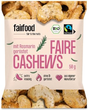 Fairfood Faire Cashews Rosmarin, geröstet, 50g